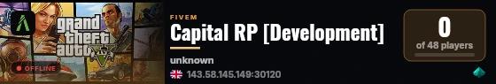 Capital RP [Development] live status badge