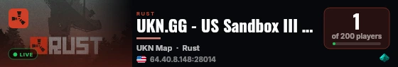 UKN.GG - US Sandbox III - Creative | Build | Noclip live status badge