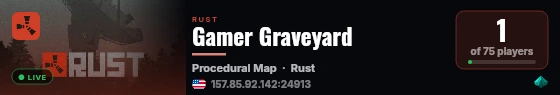Gamer Graveyard live status badge