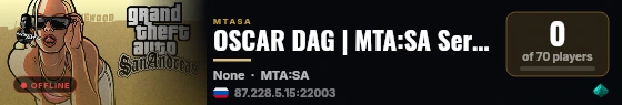 OSCAR DAG | MTA:SA Server live status badge