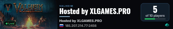 Hosted by XLGAMES.PRO live status badge