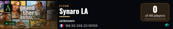 Synaro LA live status badge