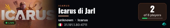 Icarus di Jarl live status badge
