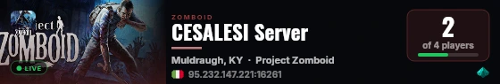 CESALESI Server live status badge