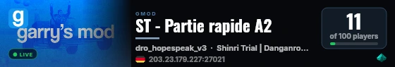 ST - Partie rapide A2 live status badge
