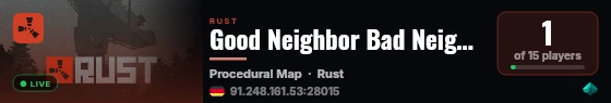 Good Neighbor Bad Neighbor live status badge