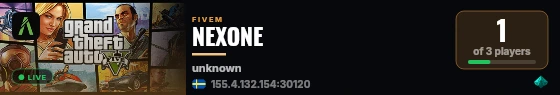 NEXONE live status badge