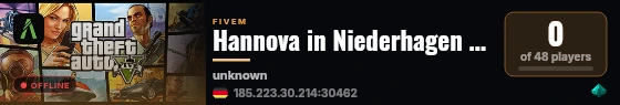 Hannova in Niederhagen | Hardcore Roleplay live status badge