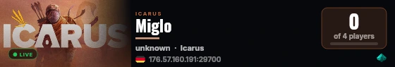 Miglo live status badge