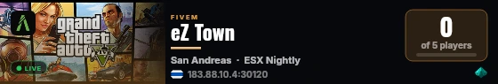 eZ Town live status badge