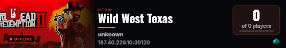Wild West Texas live status badge