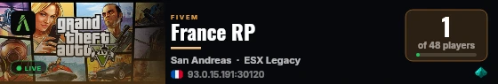 France RP live status badge
