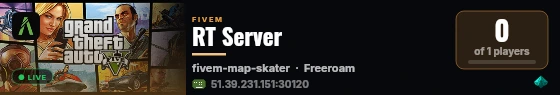 RT Server live status badge