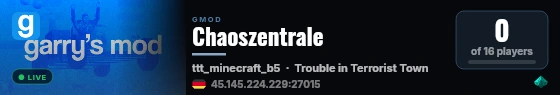 Chaoszentrale live status badge