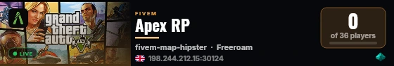 Apex RP live status badge