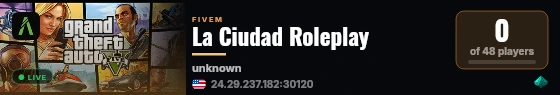 La Ciudad Roleplay live status badge