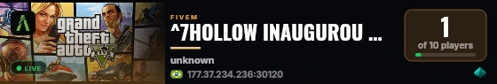 ^7HOLLOW INAUGUROU HOJE 💎 |  live status badge