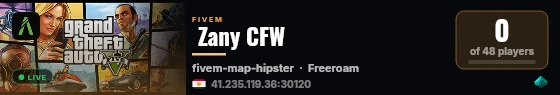  Zany CFW live status badge