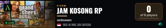 JAM KOSONG RP live status badge