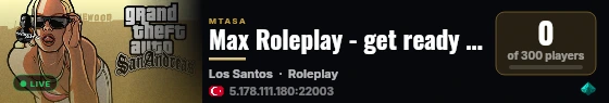 Max Roleplay - get ready for legends live status badge