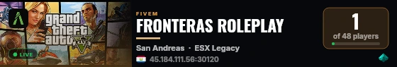 FRONTERAS ROLEPLAY live status badge