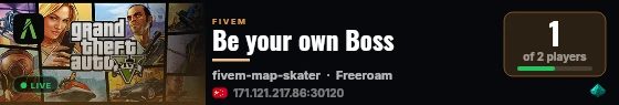 Be your own Boss live status badge