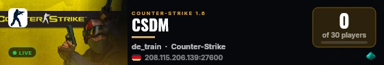 CSDM live status badge