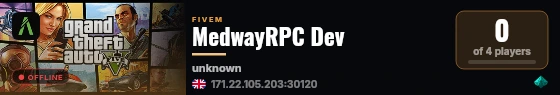 MedwayRPC Dev live status badge