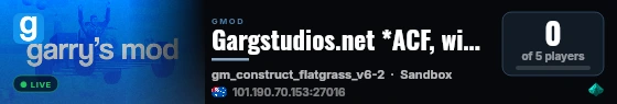Gargstudios.net *ACF, wire, SProps* live status badge