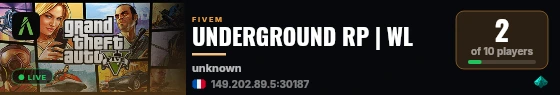 UNDERGROUND RP | WL live status badge