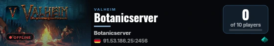 Botanicserver live status badge
