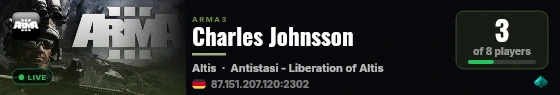 Charles Johnsson live status badge