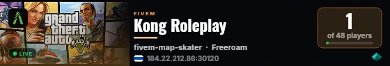 Kong Roleplay live status badge
