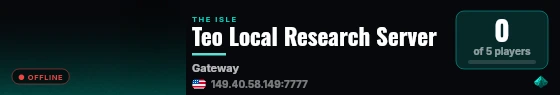 Teo Local Research Server live status badge