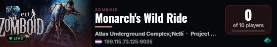 Monarch's Wild Ride live status badge