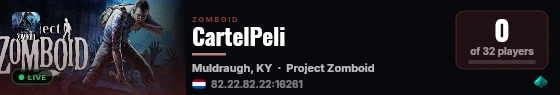CartelPeli live status badge