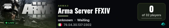 Arma Server FFXIV live status badge