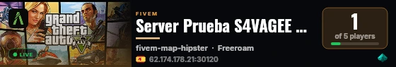 Server Prueba S4VAGEE DESIGNS! live status badge