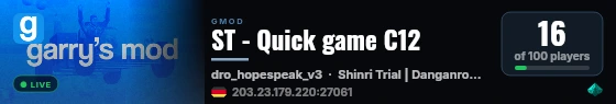 ST - Quick game C12 live status badge