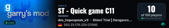ST - Quick game C11 live status badge