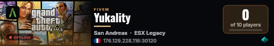 Yukality live status badge