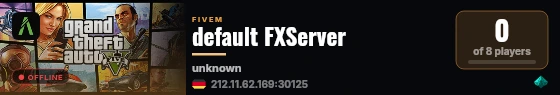 default FXServer live status badge