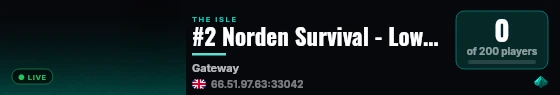 #2 Norden Survival - Low Rules - High AI - Storage live status badge