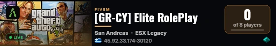 [GR-CY] Elite RolePlay live status badge