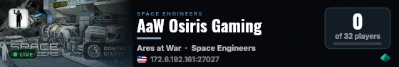 AaW Osiris Gaming live status badge