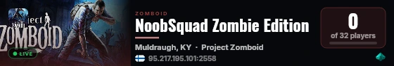 NoobSquad Zombie Edition live status badge