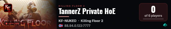 TannerZ Private HoE live status badge