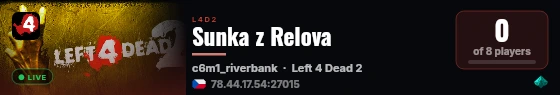 Sunka z Relova live status badge