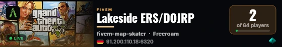 Lakeside ERS/DOJRP live status badge