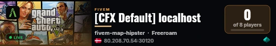 [CFX Default] localhost live status badge